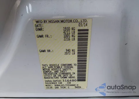 2014 Nissan Altima 2.5 Sv from USA, damaged, VIN 1N4AL3AP1EC316480